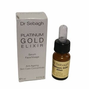 Dr Sebagh Platinum Gold Elixir Anti Aging Serum Concentrate 0.17 fl.oz. 5 ml.